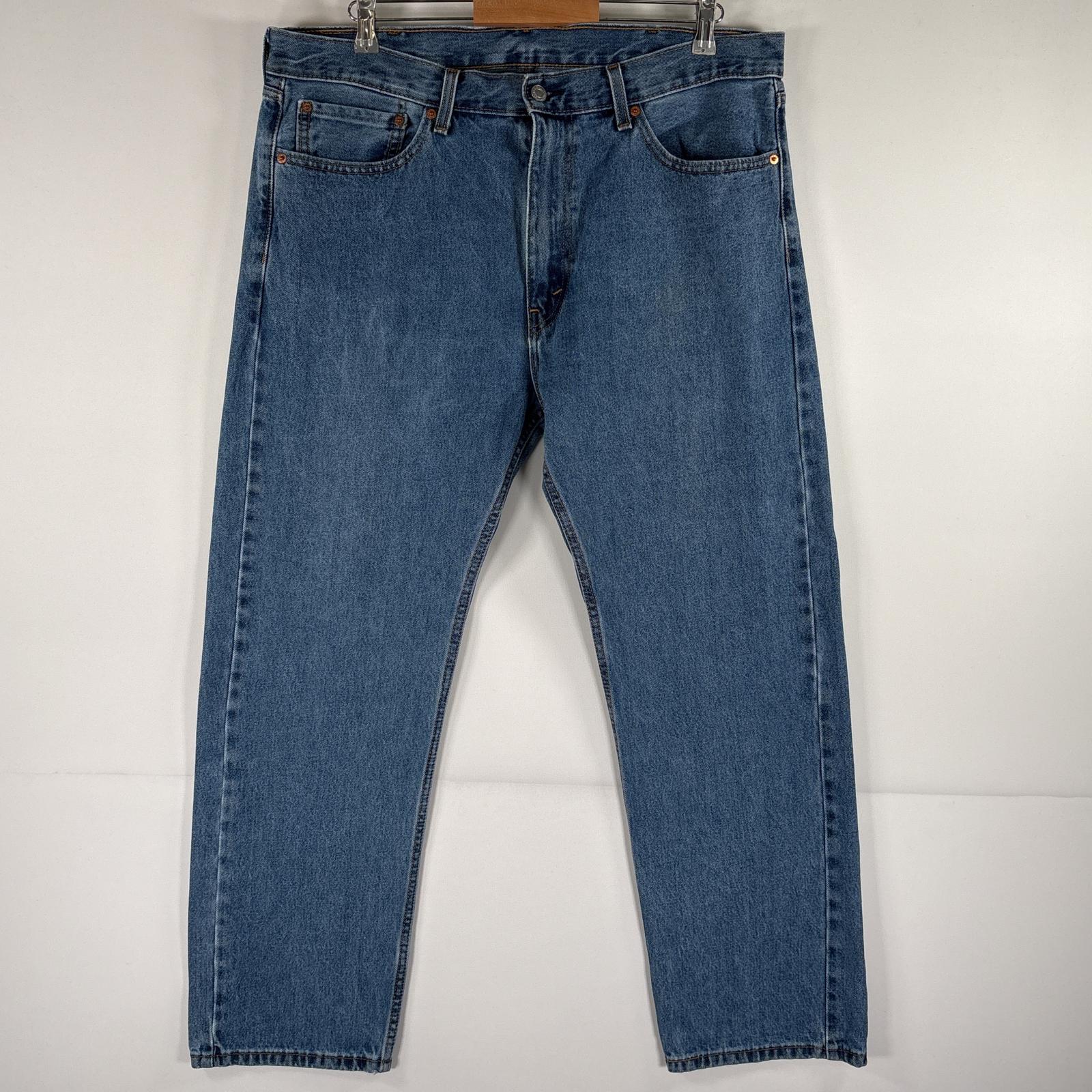 古着 デニムパンツ 505 ストレート ジーパン ジップフライ 5ポケット ジーンズ w38 L29 ブルー メンズ