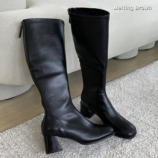 レディース デイリー ロングブーツ エナメルロングブーツ MT52