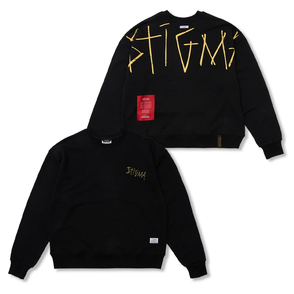 Doodle Oversized Crewneck Black