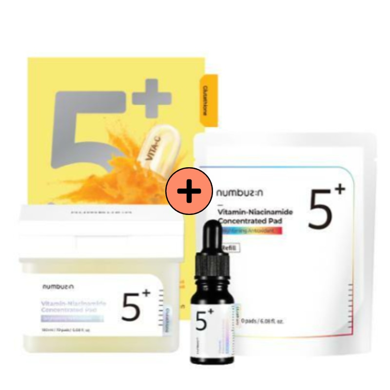 5番グルタチオンシー 痕跡フィルムパッド70枚 アワーズ企画(+リフィル70枚アンプル7ml パック1枚）