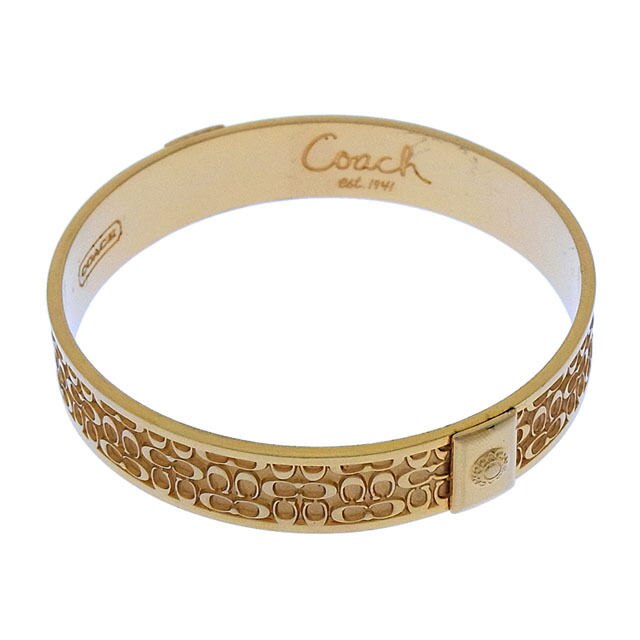 ブレスレット バングル アクセサリー シグネチャー ゴールド 中古