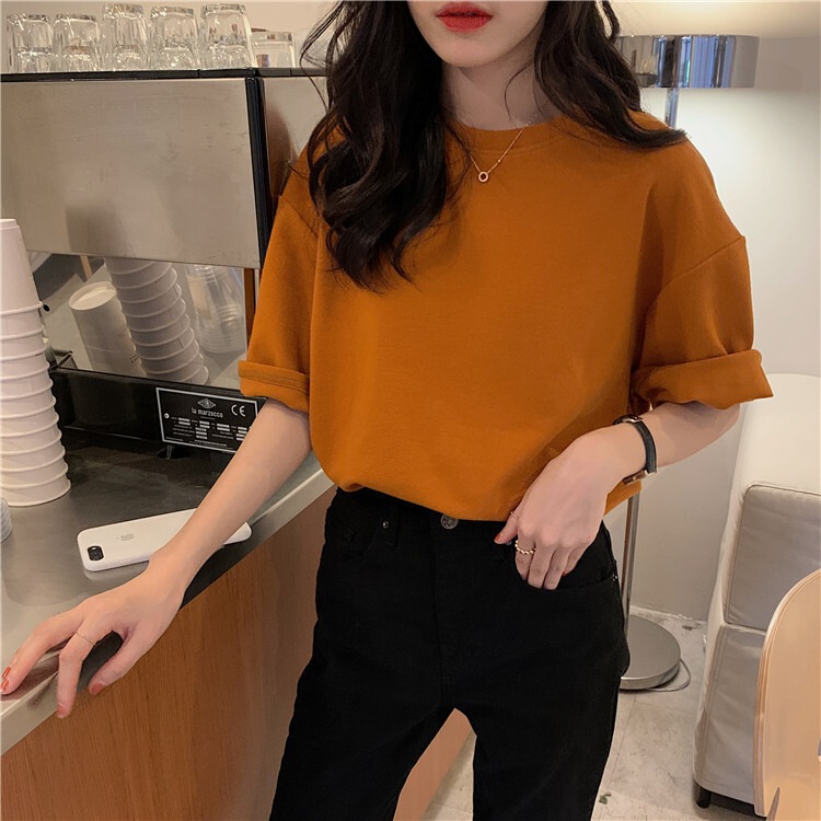 バックプリントＴシャツ トップス Tシャツ シンプル ホワイト 白 グレー 灰色 イエロー 黄色