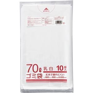 （まとめ） クラフトマン 業務用乳白半透明 メタロセン配合厚手ゴミ袋 70L HK-085 1パック（10枚） 15セット
