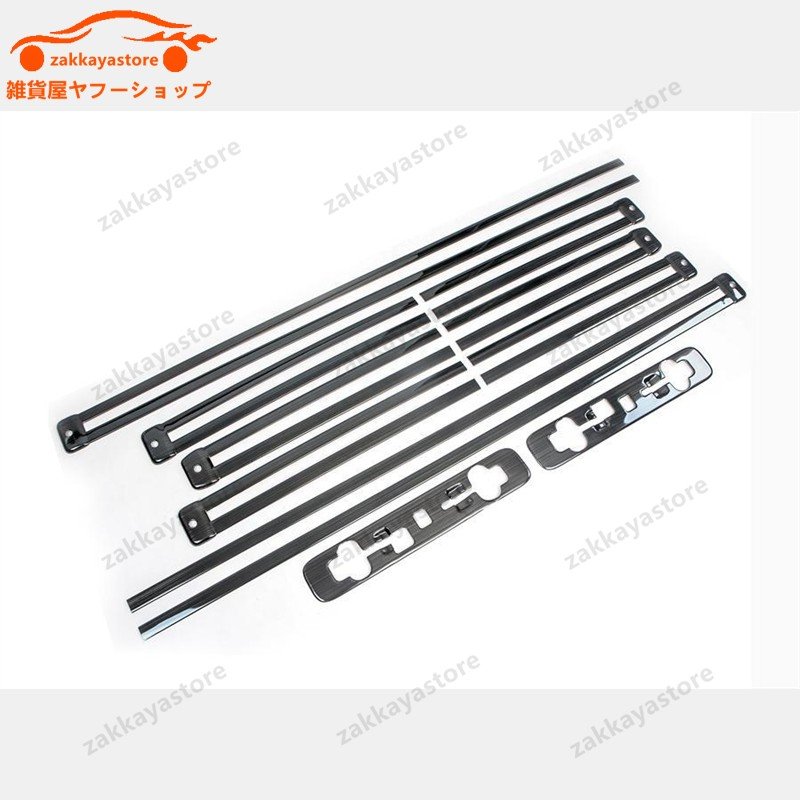 トヨタ アルファード/ヴェルファイア 30系7人乗り ステンレス　シートレールガーニッシュ カバー10P ブラック