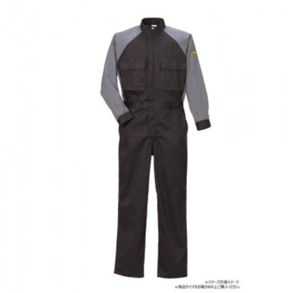 クレヒフク 綿ツナギ ブラック L 211