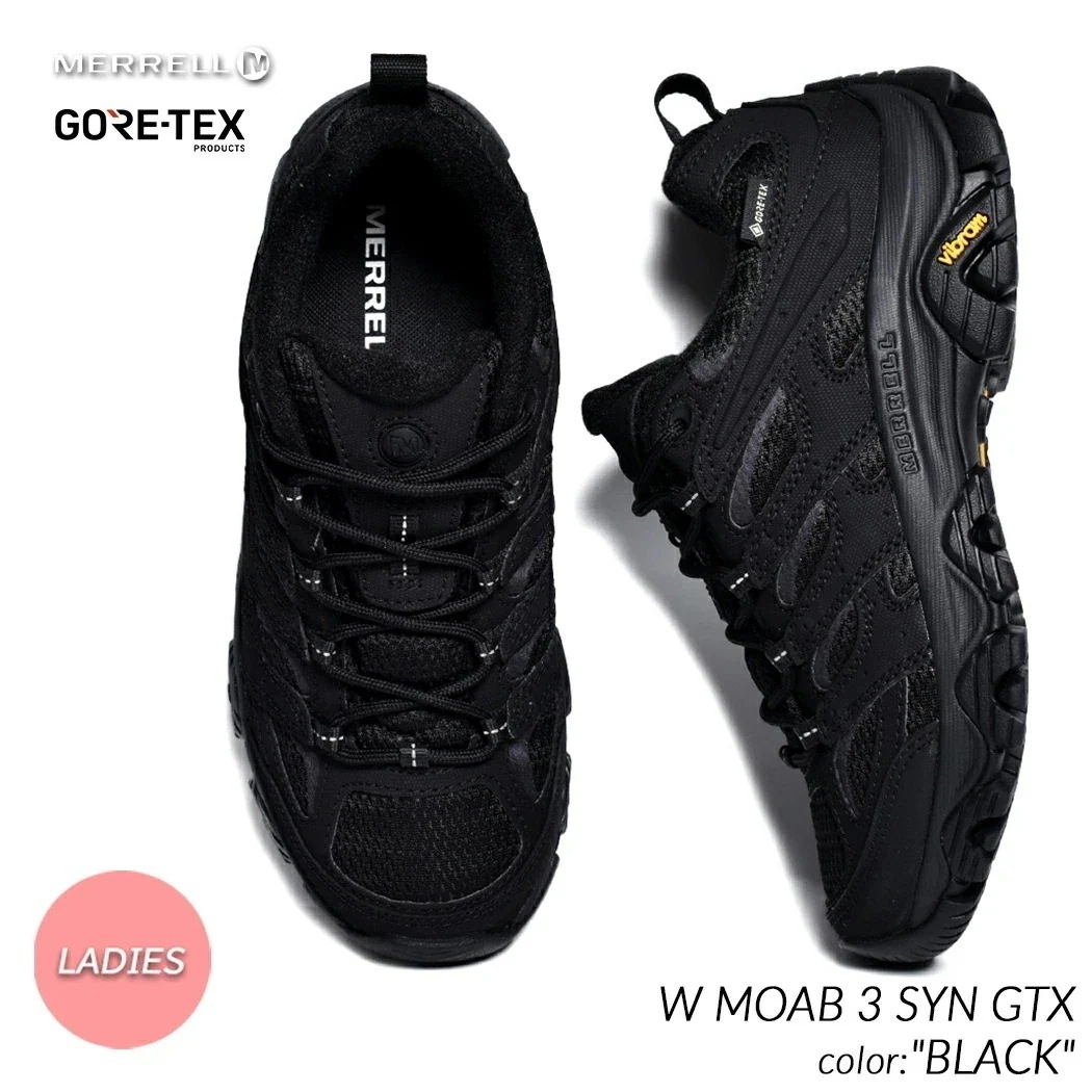 MERRELL W MOAB 3 SYN GTX "BLACK" メレル モアブ シューズ スニーカー ブーツ ( レディース ウィメン