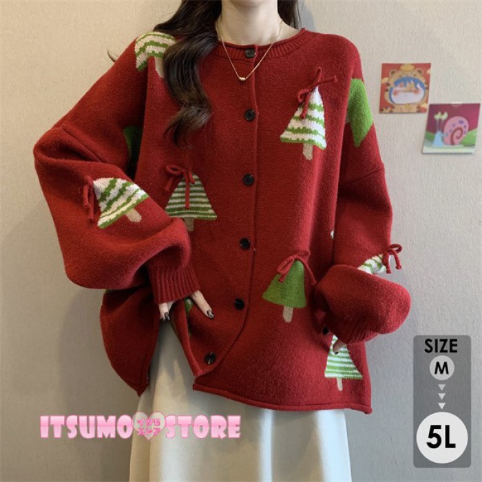 挑戦最安値!セーター レディース クリスマス ニット クリスマスセーター ニットセーター Xmas Christmas クルーネック サンタ服 長袖 トップス ゆったり 秋冬 体型カバー おしゃれ カ