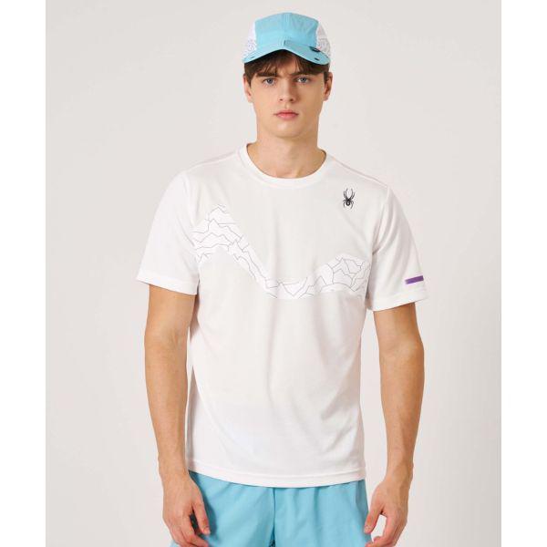男性ランニングメッシュ半袖Tシャツ SPKFCNRS231MWHT 659852