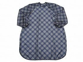 特殊衣料 食事前掛(超撥水)袖付 ネイビーチェック 1040