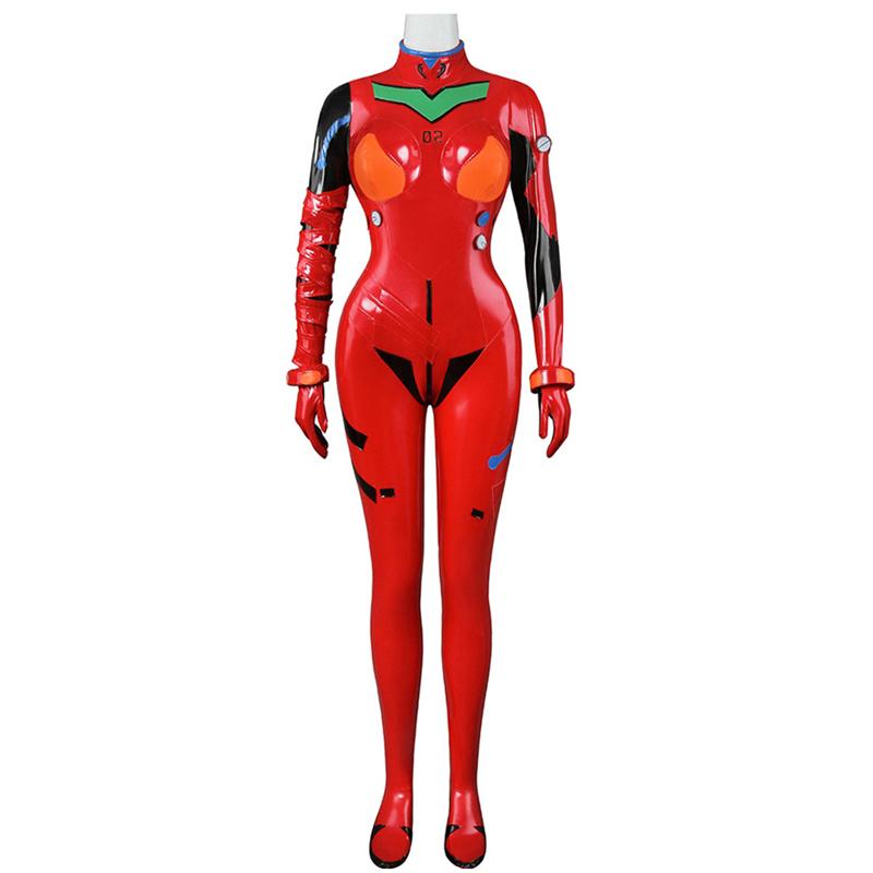 新世紀エヴァンゲリオン 惣流・アスカ・ラングレー 全身タイツ タイツ 風 コスプレ衣装 コスプレ服 アニメ コスチューム-60