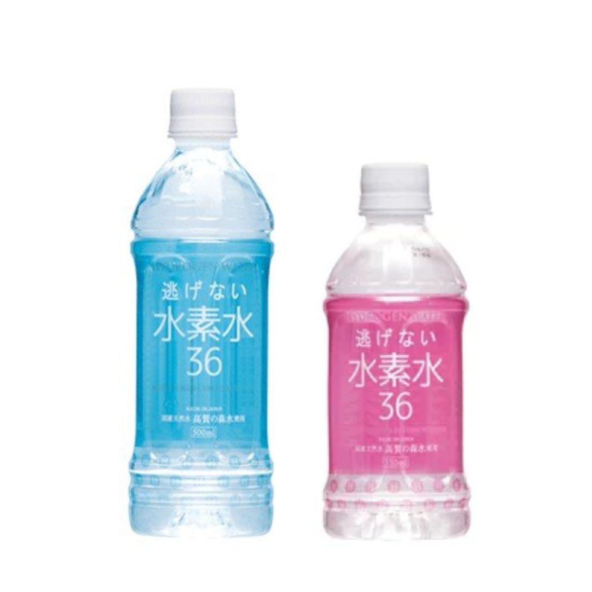 奥長良川名水 逃げない水素水36 500ml×24本入(ブルー)＆350ml×24本入(ピンク)【色＆サイズ違い】 特許取得 国産 天然軟水 水 ミネラルウォーター モンドセレクション