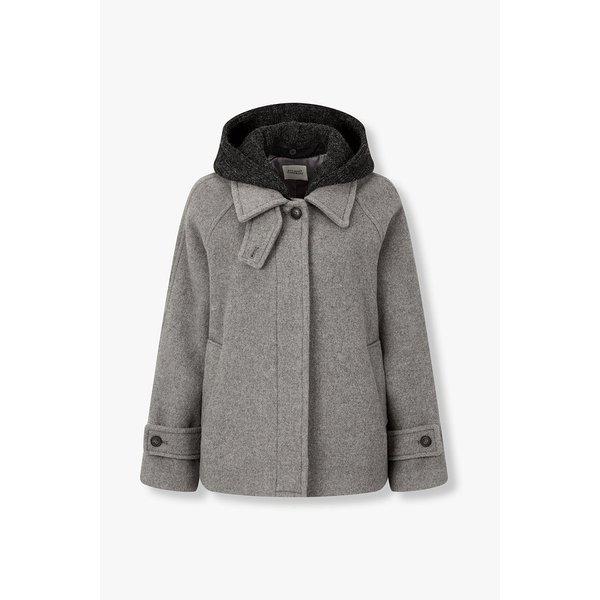 ニットフードポイントウールショートコート (9175413993)