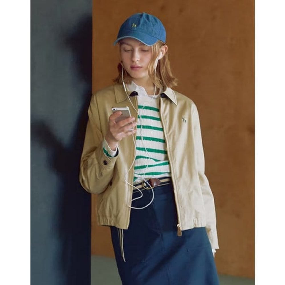 [25SS] リバーシブルコットンヘリントンジャンパーベージュHSJU5B202I2