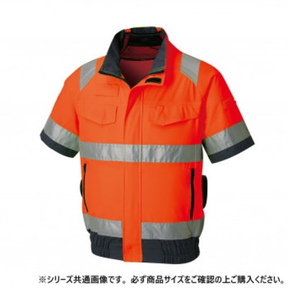 サンエス Hi-Vis半袖ブルゾン 30:蛍光オレンジ L KF92520