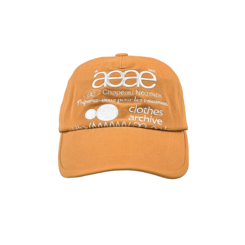 【aeae】 WEB LOGO TWO TONE BALL CAP : ORANGE