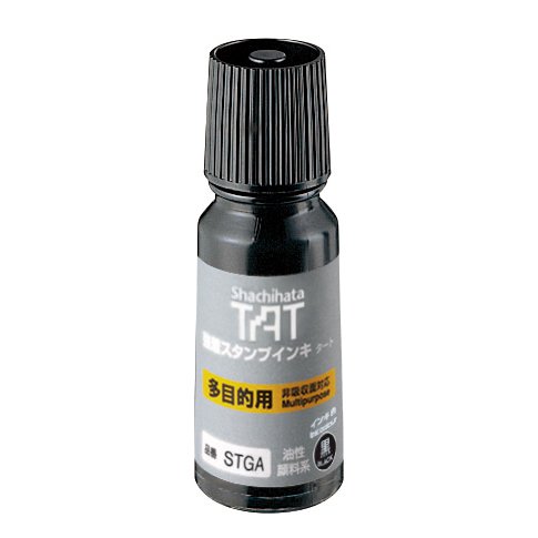 （まとめ買い）TAT（タート） 強着スタンプインキ 多目的用 専用補充インキ 小瓶 油性 インキ色黒 STGA-1-K [x3]