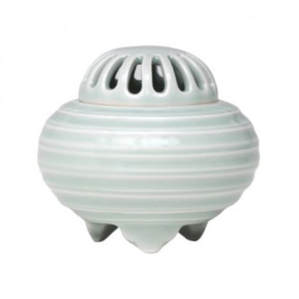 日本香堂 香炉 白青磁 線文 有田焼 79164