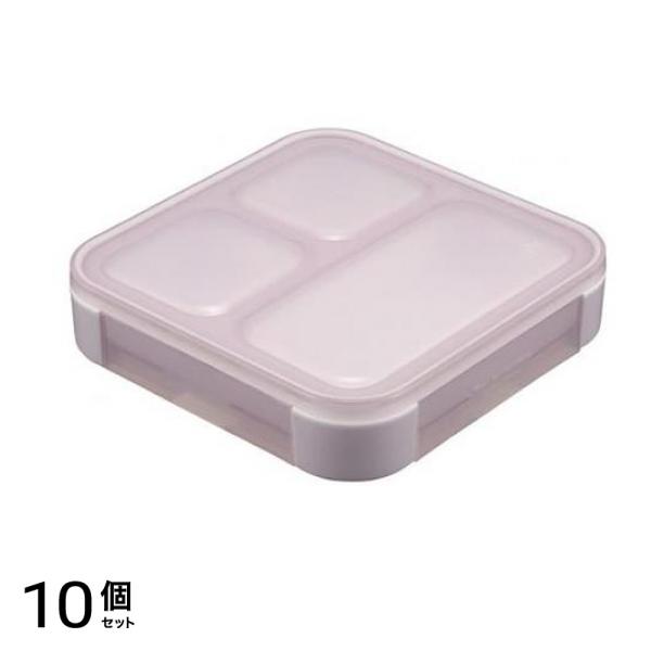 CB JAPAN (シービージャパン) 薄型弁当箱 抗菌 フードマン 500 500mL (パープル) 10個セット