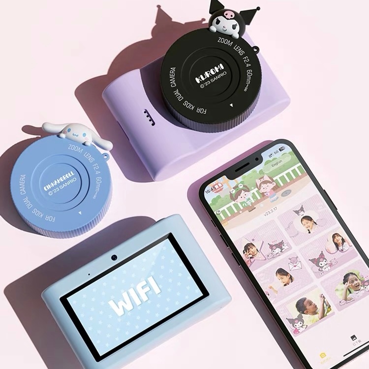 【限定セール】サンリオ デジカメキッズカメラ 子供用 カメラ トイカメラ おもちゃ 写真 動画 操作簡単 前後二重カメラ デジタルカメラ 誕生日 64 GBメモリカード