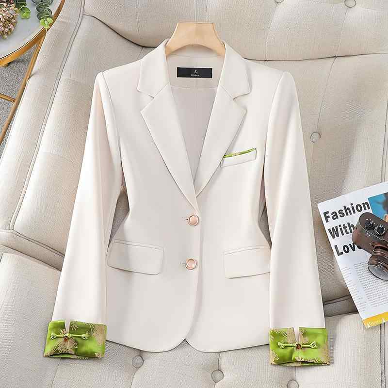 レディース 女性用 ジャケット スプリングジャケット チャイナ風 ブレザー 春秋 スタイリッシュ エレガント おしゃれ 通勤 オフィスワーク ショッピング タウンユース