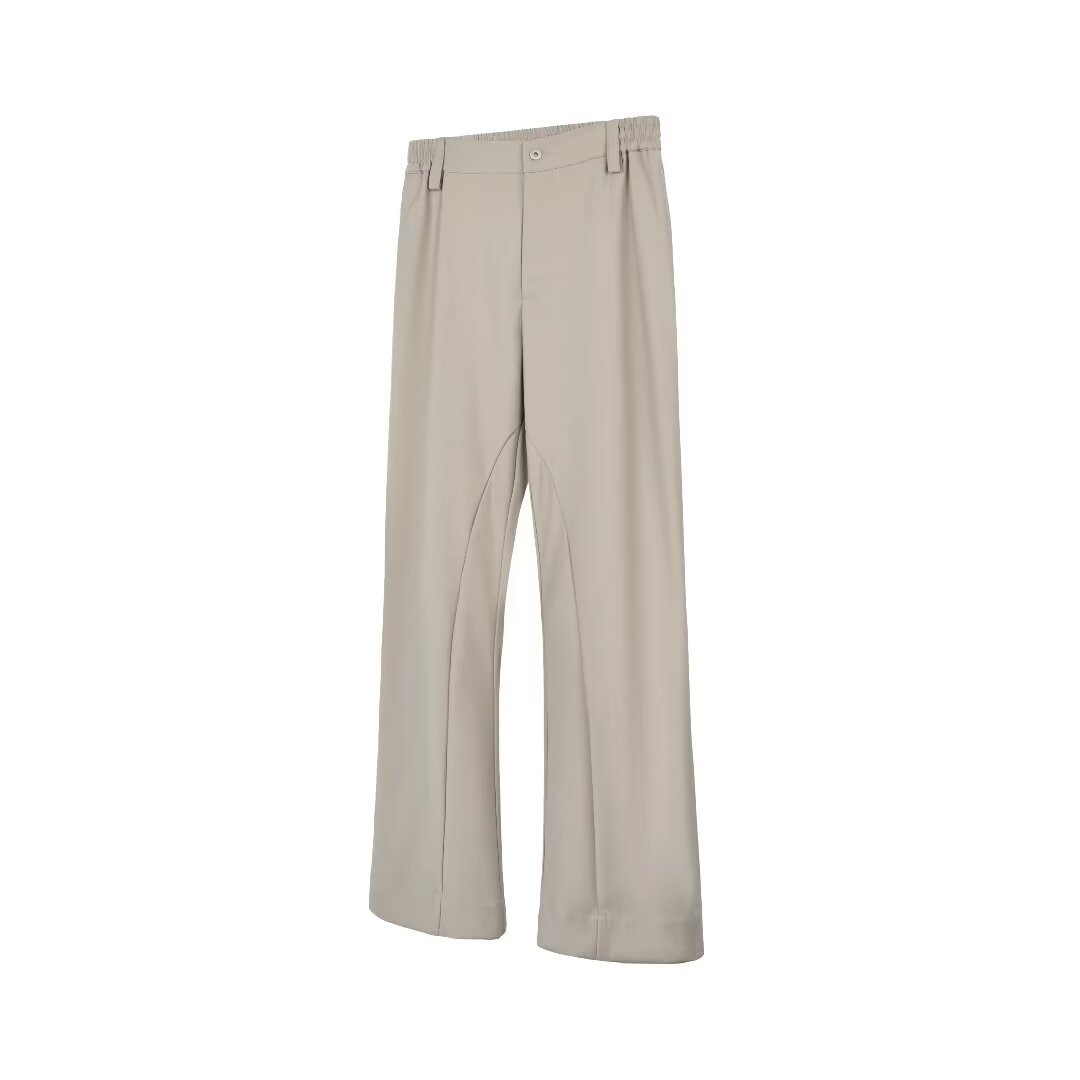 メンズカジュアルスーツパンツ春日本製高級ドレープ黒ズボンルーズストレートワイドレッグロングパンツ