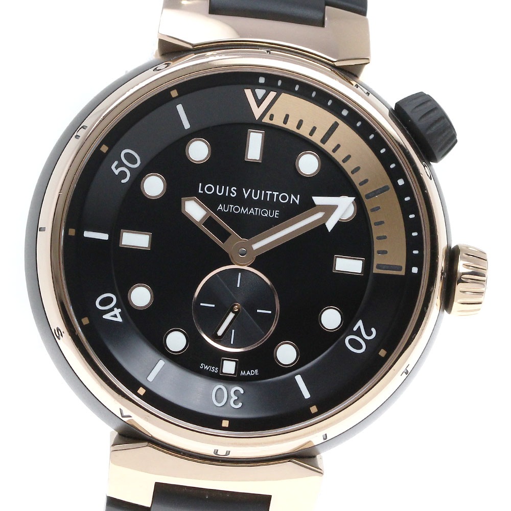 ルイ・ヴィトン LOUIS VUITTON QA123 タンブール ストリートダイバー スモールセコンド 自動巻き メンズ 箱・保証書付き_817467【中古】