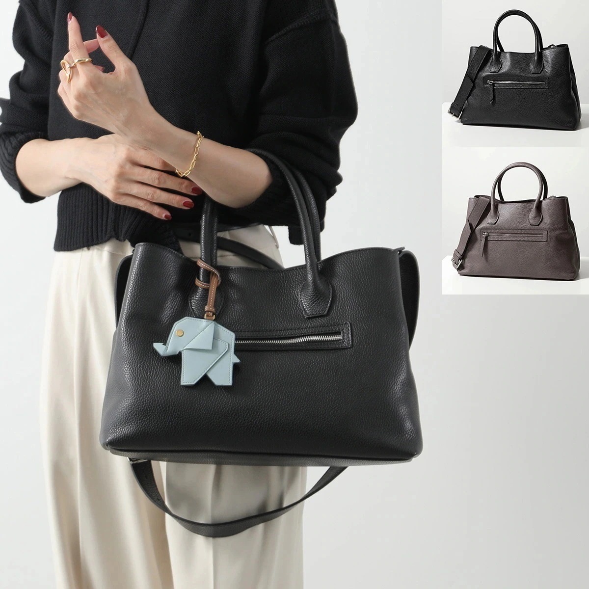 MARCO BIANCHINI マルコビアンキーニ トートバッグ AJ0040 レディース レザー 横型 ハンドバッグ ショルダーバッグ A4 鞄 カラー3色