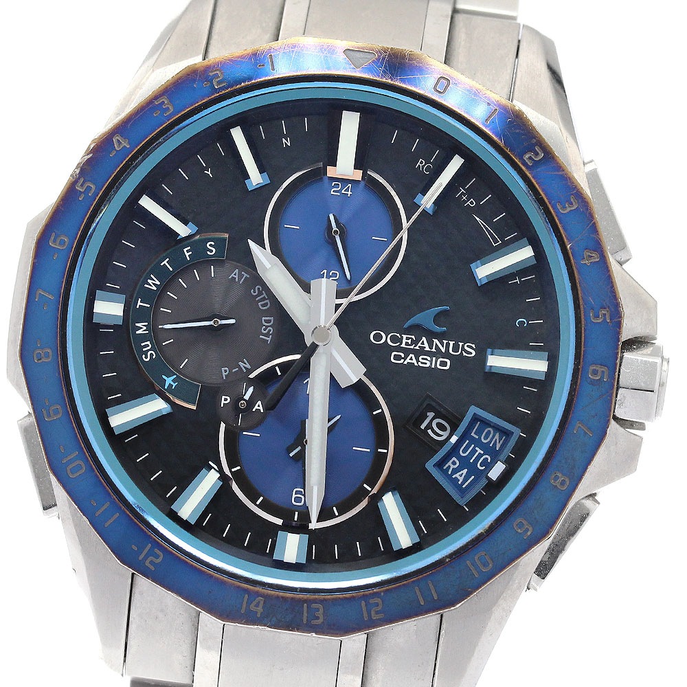 カシオ CASIO OCW-G2000RA-1AJF オシアナス Bluetooth デイデイト ソーラー電波 メンズ 箱・保証書付き_938963【中古】