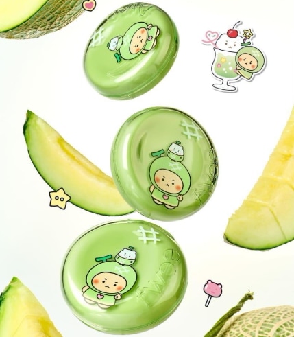 【ぺちゃんこくま】 グラスオリジナルクッションファンデ （本体＋リフィル＋グッズ） 韓国 オリーブヤング マンゴム メロン 망곰 콜라보