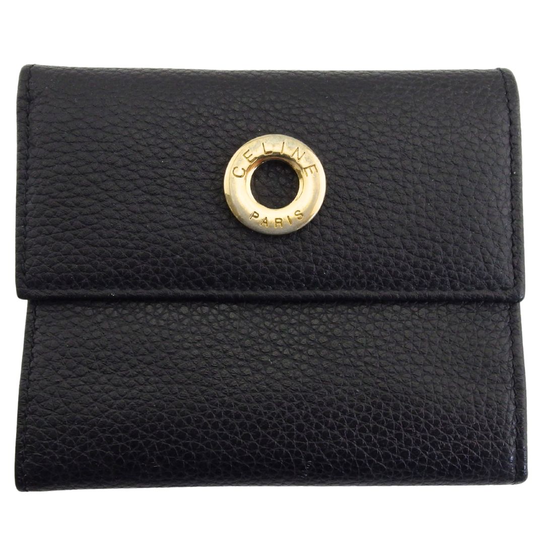 三つ折り財布 サークルロゴプレート ブラック レディース 中古 11,286円