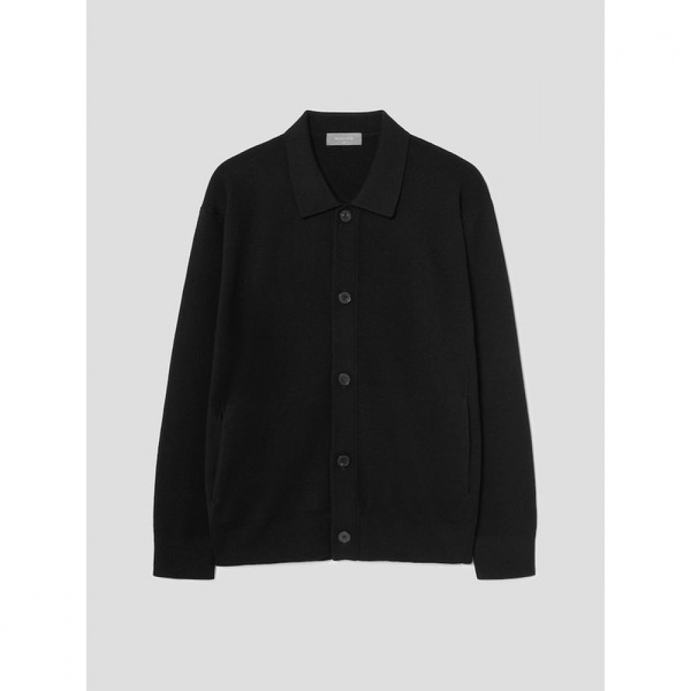 (ロガディス) セミオーバーフィットウールシャツカーディガンブラック (RY475AP145)