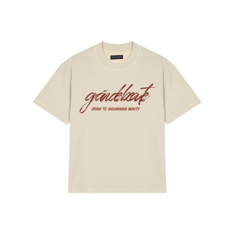 グレインドボーテ起毛ピグメントTシャツ [ベージュ]