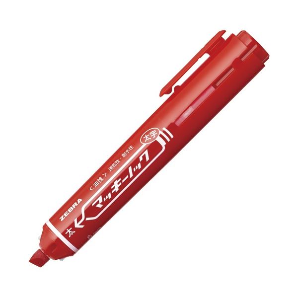 (まとめ) ゼブラ 油性マーカー マッキーノック太字 赤 P-YYSB6-R 1本 (×50セット)