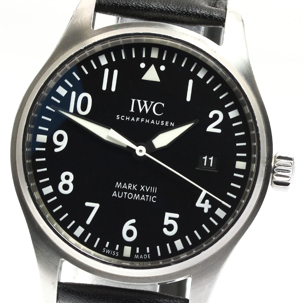 IWC SCHAFFHAUSEN IW327001 パイロットウォッチ マークXVIII デイト 自動巻き メンズ 保証書付き_879625【中古】