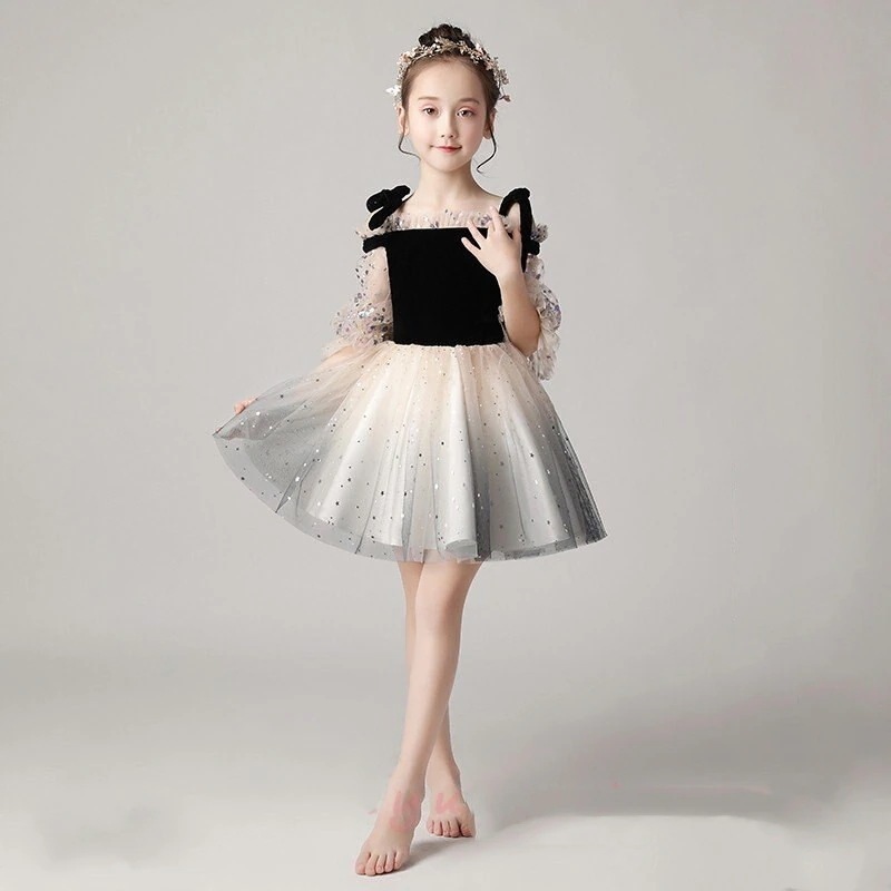 子供ドレス ショート丈フォーマルチュールドレス ピアノ演奏会 パーティー司会者 子供用ドレス ガールズお嬢様風 ワンピース ダンス演出 90cm160cm