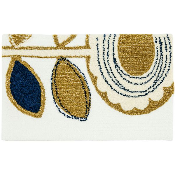 玄関マット 約幅45×長さ75cm サンフラワーマット アイボリー 日本製 防ダニ ホットカーペット可 デザインライフ スミノエ