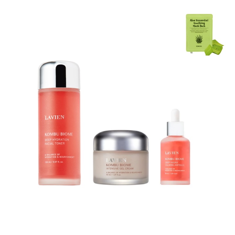 【正規品】コンブバイオーム 3STEP スキンケアセット （トナー＋アンプル＋ジェルクリーム）