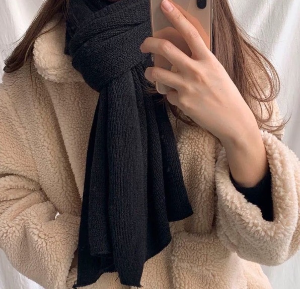 マフラー女性冬厚手ニットマフラー洋風クロスネックカバーあちこちデイリーマフラー