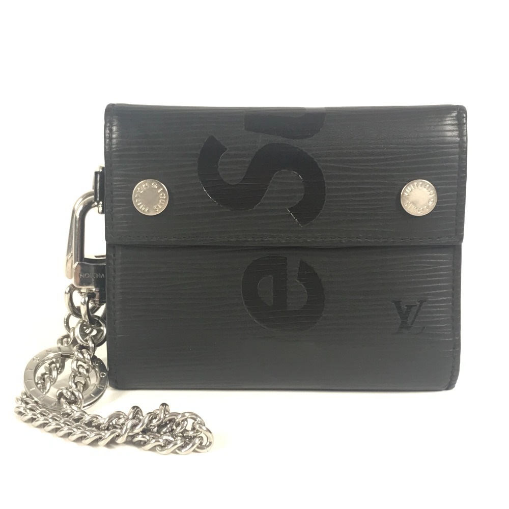 3つ折り財布 M67711 チェーンウォレット CH.CP WALLET エピ シュプリーム supreme コラボ CH.CP WALLET エピレザー ノワール ブラック