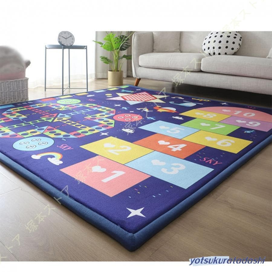 【大好評！最安値挑戦!】ラグ マット ラグマット 子供部屋マット 遊べる 道路 線路 柄 可愛い プレイマット ラグ カーペット 防音 防汚 床保護マット 滑り止め 低反発 保育園 幼稚園