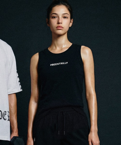 BEENTRILL 女性用カバーアップルーズフィットメッシュノースリーブ (ブラック)