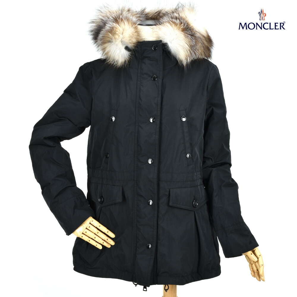 モンクレール MONCLER 46906.25 57136/999 MACAREUX BLACK マカルー ファー パーカーコート ダウンコート ブラック 黒 レディース[4690625-999]