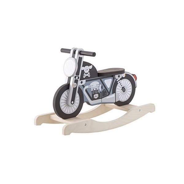 Trudi 82990 Rocking Bike Wood， Black， 72x46x28 cm 並行輸入品