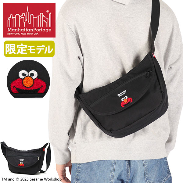 日本正規品 ショルダーバッグ メンズ レディース ブランド 軽量 バッグ 小さめ 斜めがけ A5 コラボ ラウンド エルモ 限定 SESAME STREET MP2409FZPMGNTSST