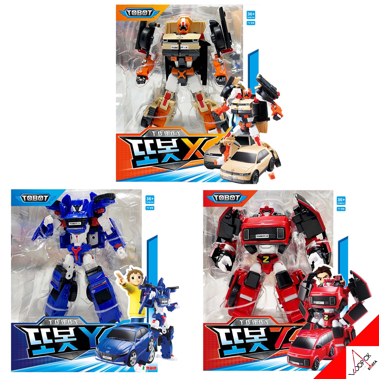 トボット/TOBOT/ニュートボットX Y Z/3種ロボット コレクション/現代 スタリア アバンテ アイオニック/自動車/ロボット/合体ロボット/変身ロボット/韓国ロボット/2023/新型/正品