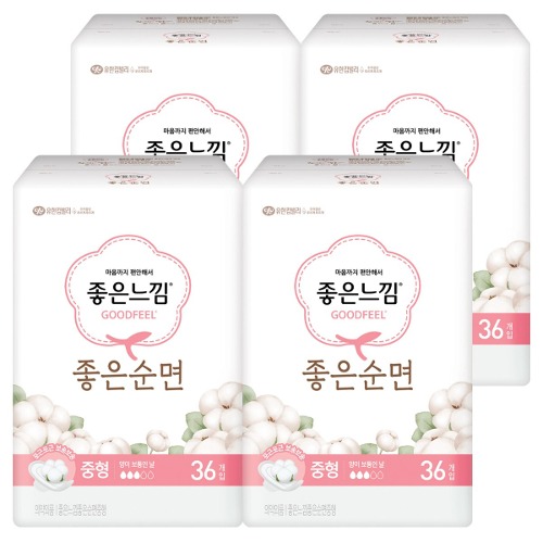 いい感じ いい純綿 スリム翼 中型 36個 x 4パック