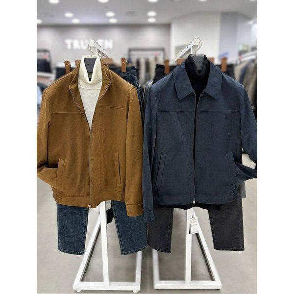 メンズ秋冬スエードスエードトラッカーライダージャケット航空ジャンパーショートショートジャケット3色