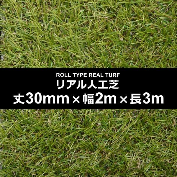 人工芝 幅 2m 長さ 3m 厚み 30mm ロール diy 庭 屋上 施工 設置 テラス ベランダ ガーデニング フットサル オフィス 保育園 幼稚園 園庭