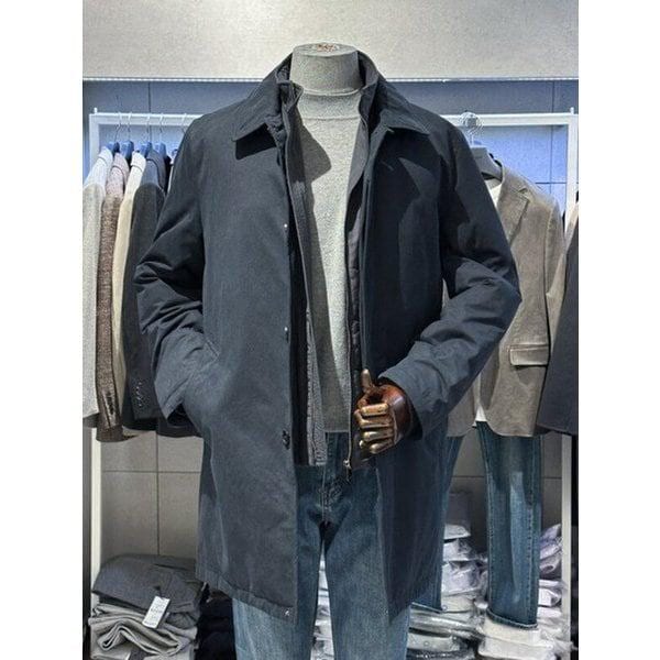 男性グースマックコート ダークネイビー グースジャンパー ビジネスカジュアル パディングコート