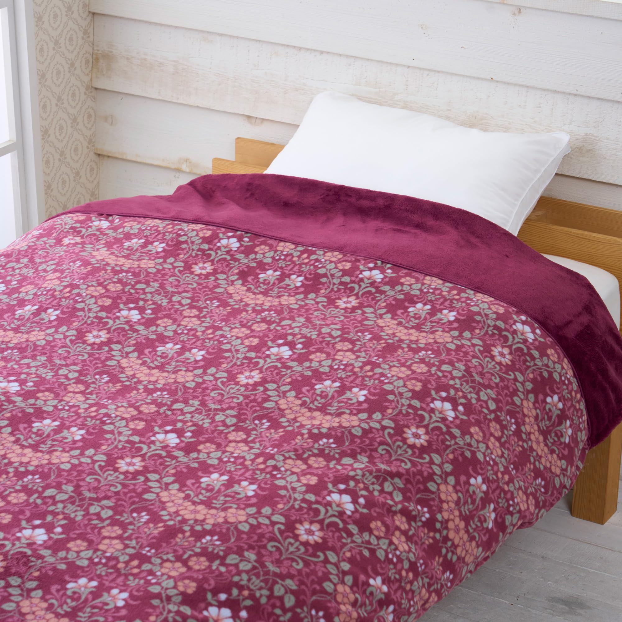 nishikawa 【 西川 】 あったか 掛け布団カバー シングル 洗える 柔らか 毛布生地 熱線反射保温 あったか メタルギア入り 着脱簡単なクイックスナップ ワイン PI04490558